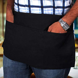 Utopia Wear 2 Pack Waist Aprons with 3 Pockets,