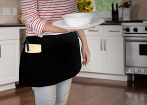 Utopia Wear 2 Pack Waist Aprons with 3 Pockets,